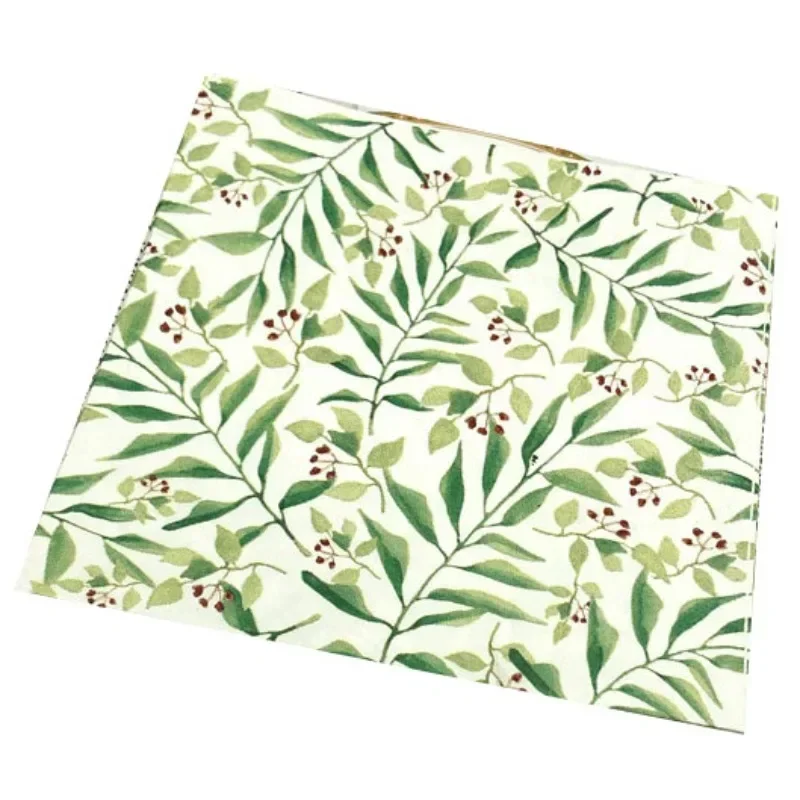 Kleurrijk Servetten Bedrukt Vierkant Papier Servetten Restaurant Bloemen Gezichtsdoekjes Hotel Bruiloft Tafel Setting Puur Houtpulp Papier
