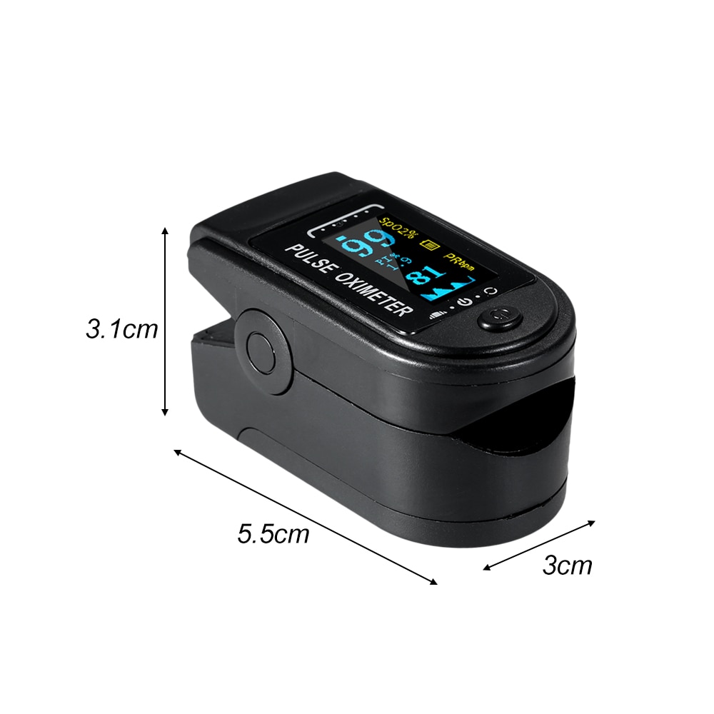 Fingertip Pulse Oximeter Blood Oxygen Saturation Pulso Oximetro Digital SpO2 Monitor Pulsioximetro Rate Measurement Meter OLED
