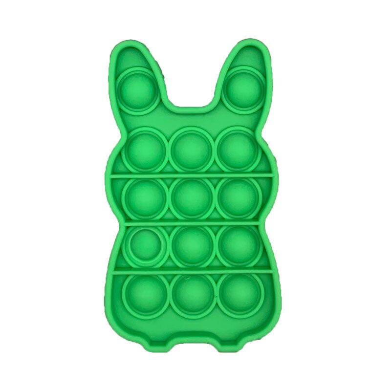 Einfache Push-Pop-Es Figet Spielzeug Bär Nette Form Anti-Stress Blase Sensorischen Stress Relief Autismus Bedürfnisse Angst kinder Erwachsene Spielzeug Lustige: Rabbit Green