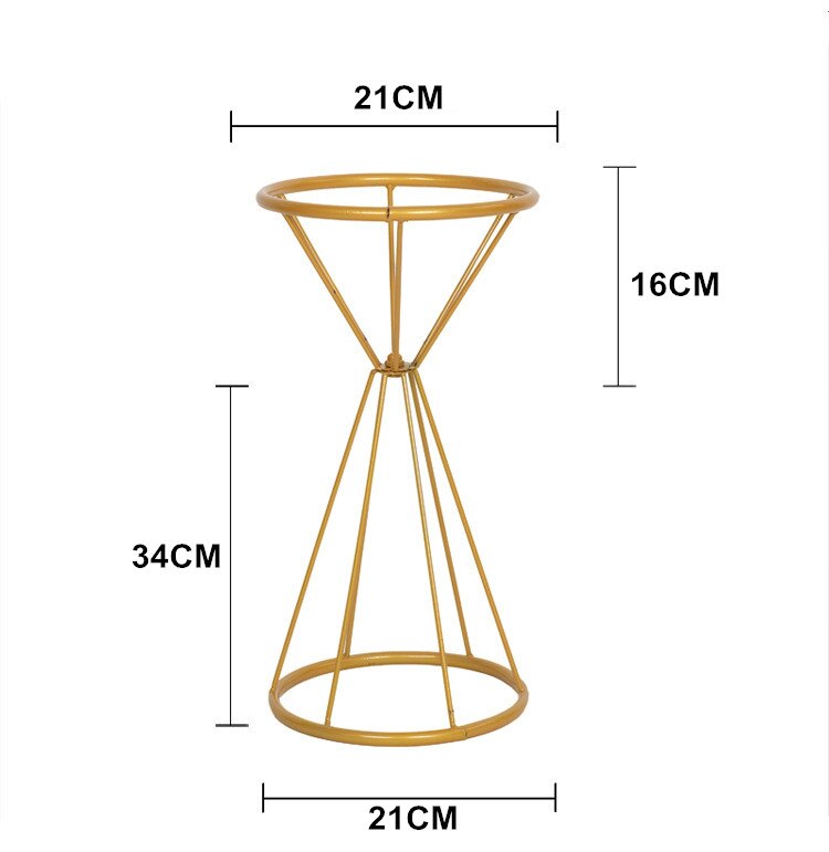 Gold Metal Flower Stand Flower Pillar Rack Centerpiece Road Lead For Wedding Party Event Decoration