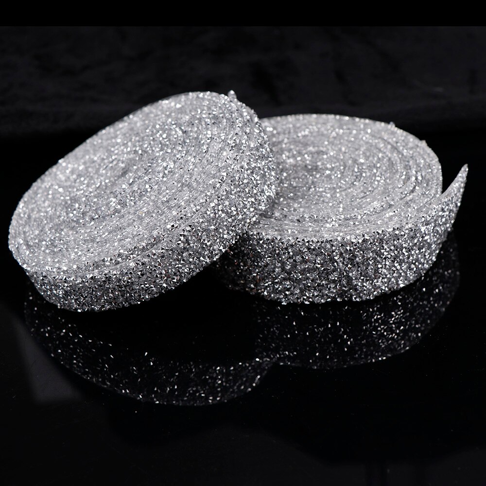 1 Yard Sewing Trim Crystal Motif Strass Fix Shining Resin Rhinestone Ribbon Appliques For Dresses Clothes Shoes 1/1.5/2/3cm