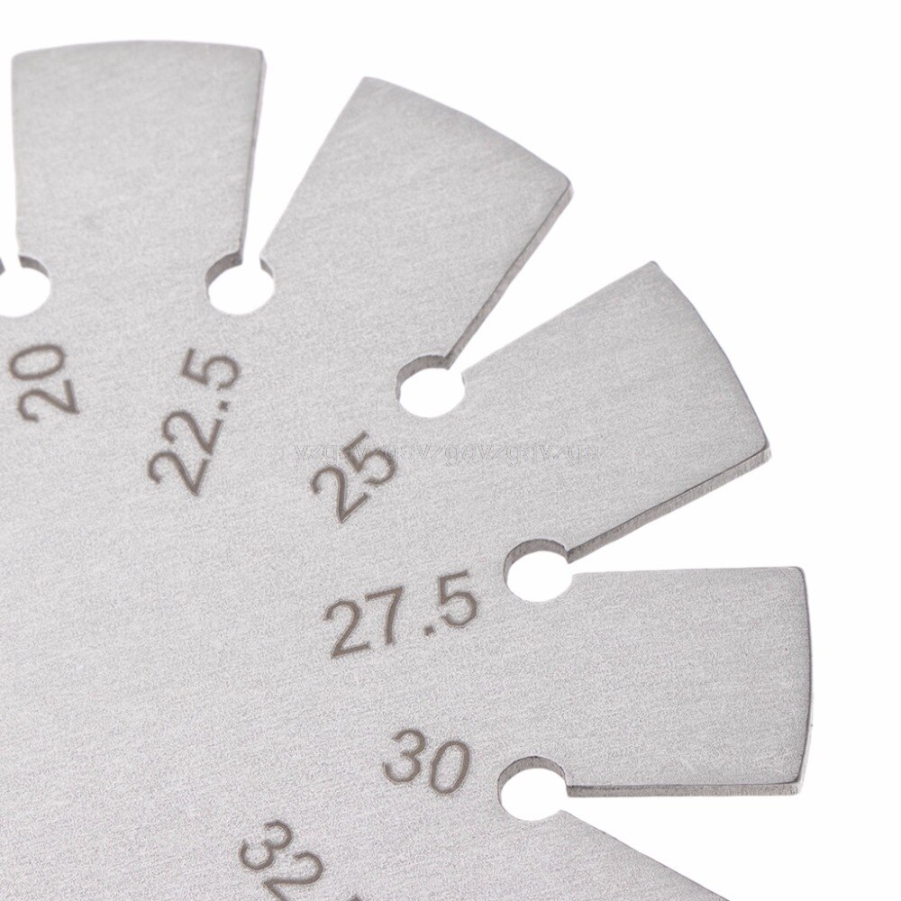 Edelstahl Fase Messgerät Winkelmesser Palette 15 grad-120 Grad messen Werkzeuge Au29