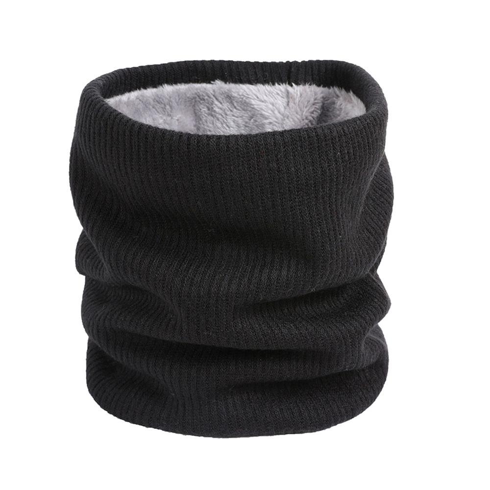 Winter Warme Gestrickte Schals Dicke Elastische betroffen Schalldämpfer Chirldren Hals Wärmer Plüsch Schal Kragen Super Weiche Wilden Schal QW