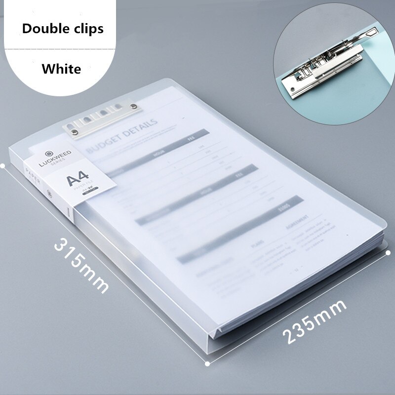 1 ud. Clásico A4 Clip Carpeta de papel organizador cubierta estuche de almacenamiento de documentos Clip titular Oficina Papelería para estudiantes escolares: E
