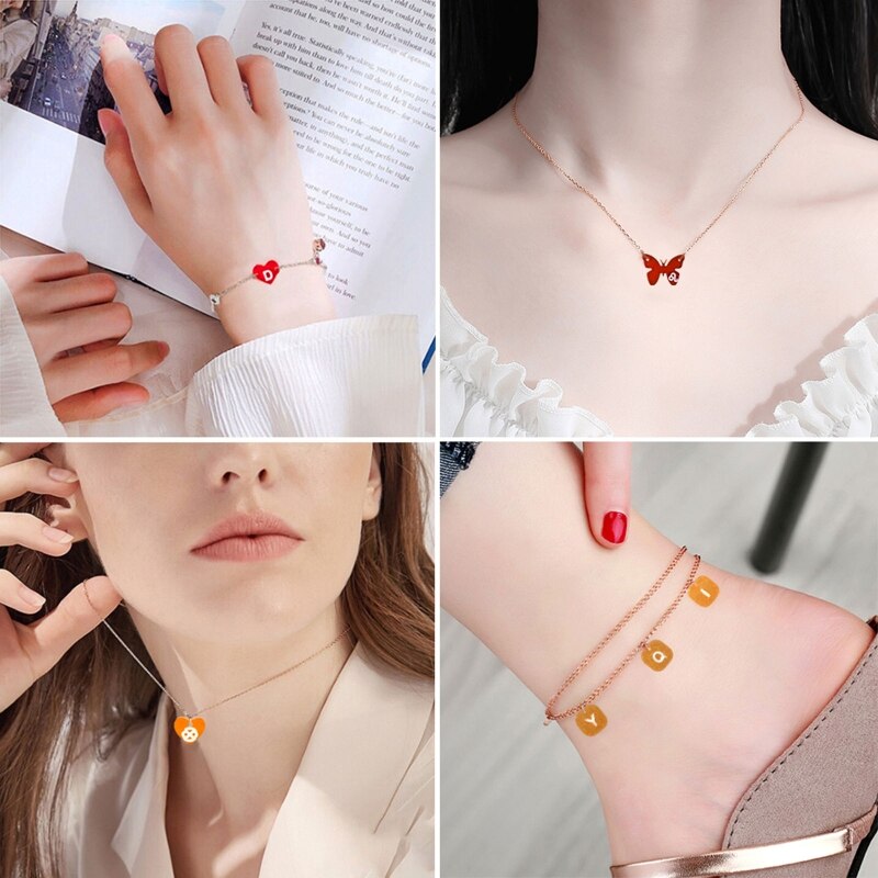 Love Heart Letter Earrings Epoxy Resin Mold Earring Dangle Jewelry Pendant Necklace Silicone Mould DIY Making Casting Tool