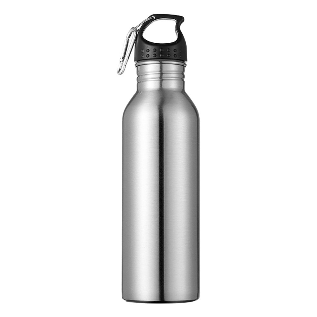 Stainless Steel Water Bottle Sports Gym Metal Flask 26oz for Cold Warm Water: Silver
