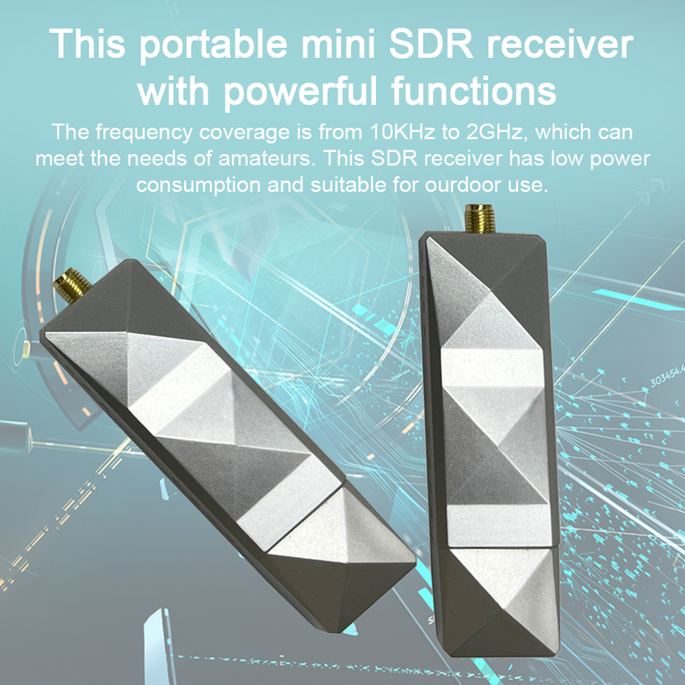 10kHz~2GHz USB SDR Receiver 12 Bit ADC 60DB SDR Receiver Compatible with RSP HF AM FM SSB CW Aviation Band Receiver