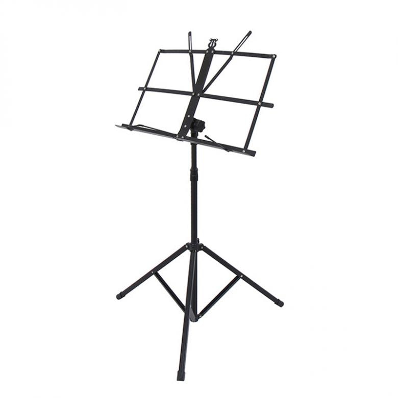 2PCS Foldable Music Sheet Tripod Stand Aluminum Alloy Music Stand Holder Height Adjustable with Carry Bag for Musical Instrument