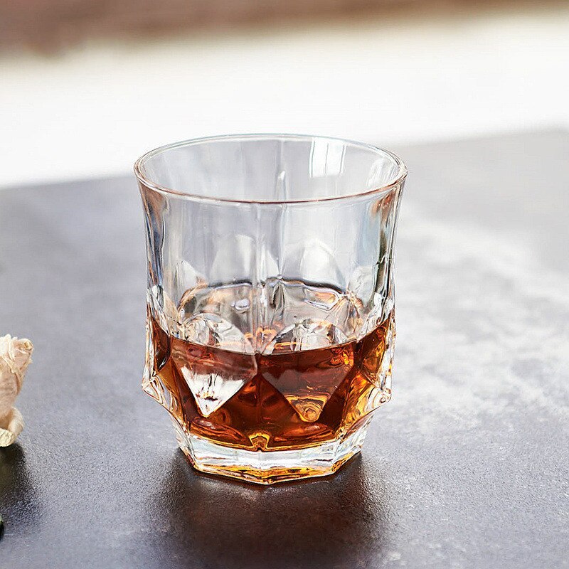 Vaso de Whisky clásico para Bar, vaso de Whisky, cerveza, vino, juego de vidrio de agua tallado de dos piezas