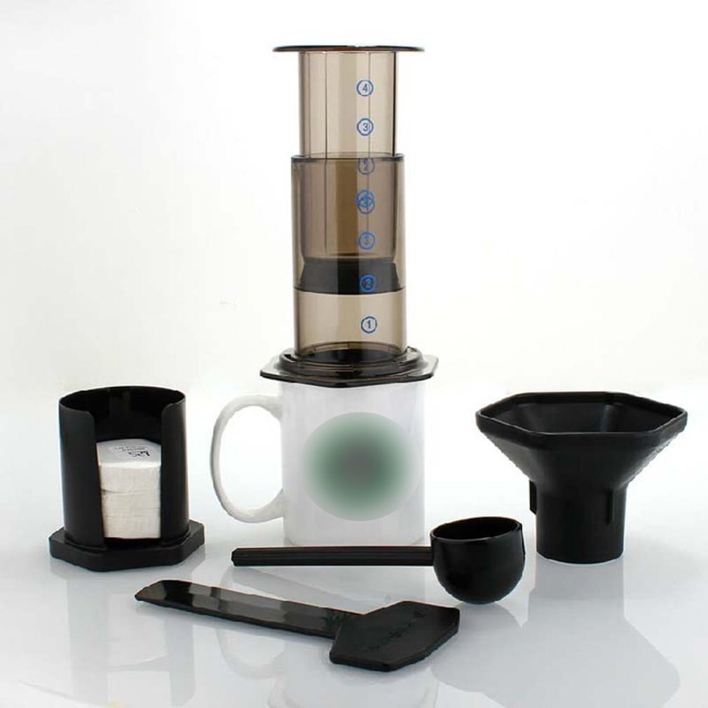 Cafetera portátil, filtro Manual para olla a presión, cafetera de goteo lavada a mano con papel de filtro de café