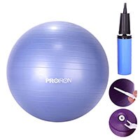 Fitness Ball - 55cm 65cm 75cm - Smooth Surface - Gym Balance Exercise Workout: 75cm-Light Blue