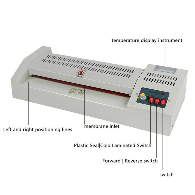 Laminador de Metal para oficina/hogar, máquina de laminación de 4 rodillos de 320mm, A3 foto A4, temperatura ajustable, nivel 320A