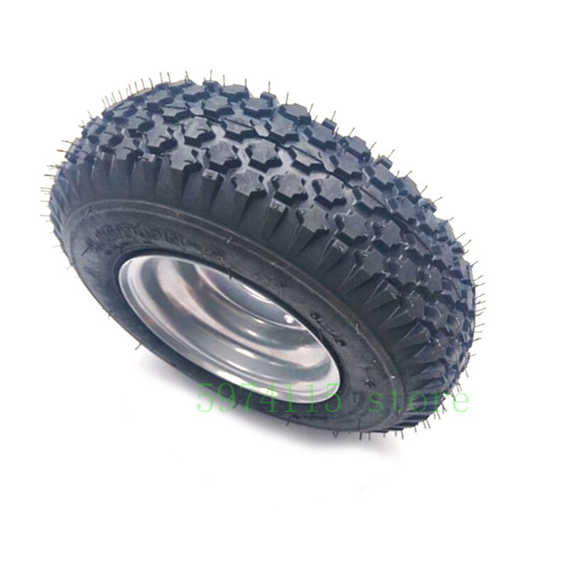 Tubeless Band 4.10/3.50-6 Inch - 3-Gats Naaf - 31cm Diameter - voor Elektrische Fietsen, Scooters, Go-Karts, ATV's