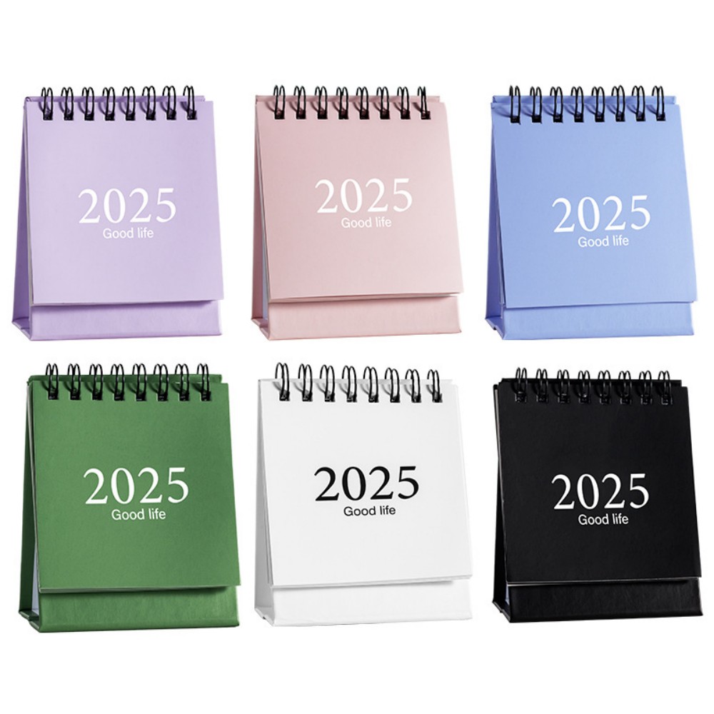 English Mini Desk Calendar Office Stationery Supplies Desktop Calendar With Stickers Daily Memo Calendar Planner
