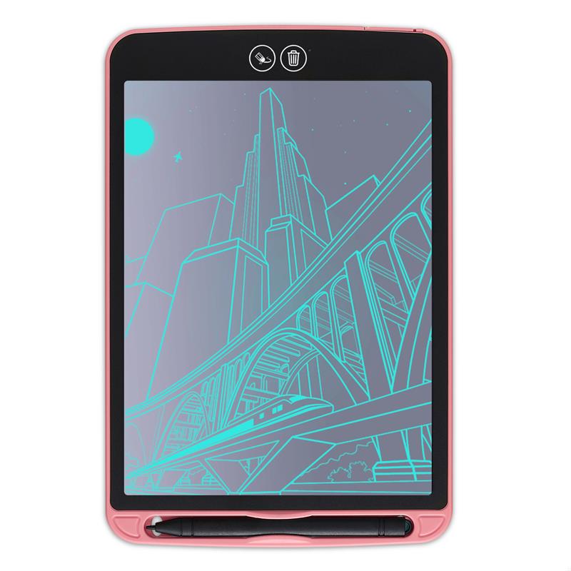 10-inch smart LCD writing board digital drawing board electronic writing board paint board notepad children&#39;s digital tablet: Pink