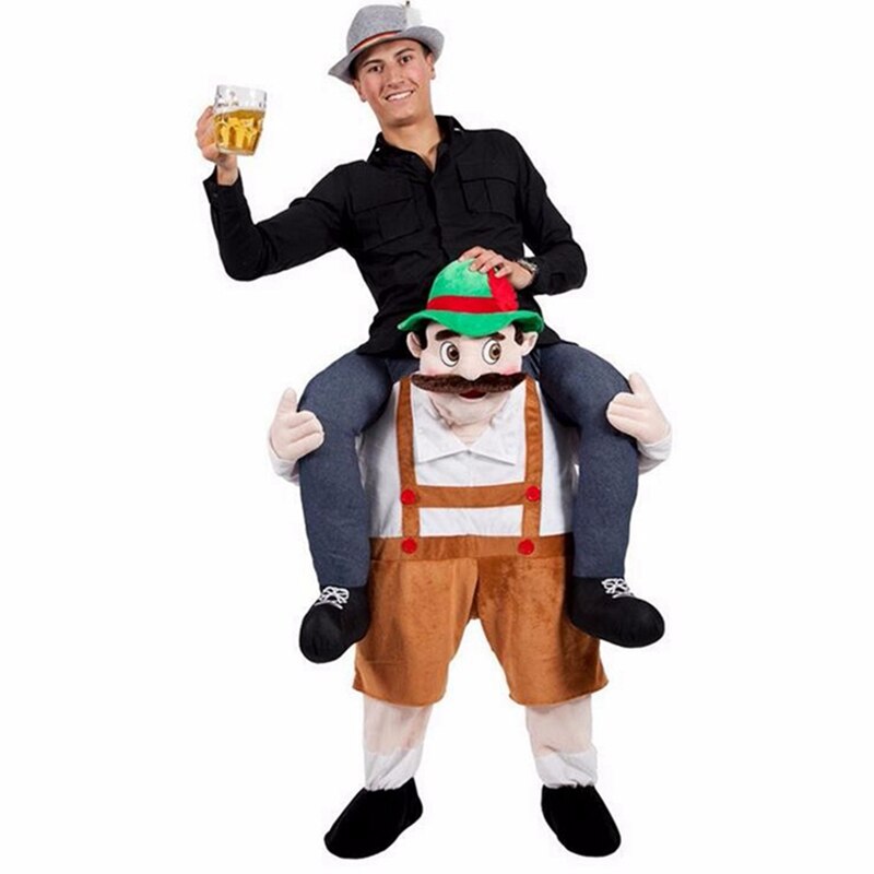 Costume de père noël drôle, pantalon roulant sur moi, Animal, tenue de fête fantaisie, vêtements de Festival de noël: Small beard