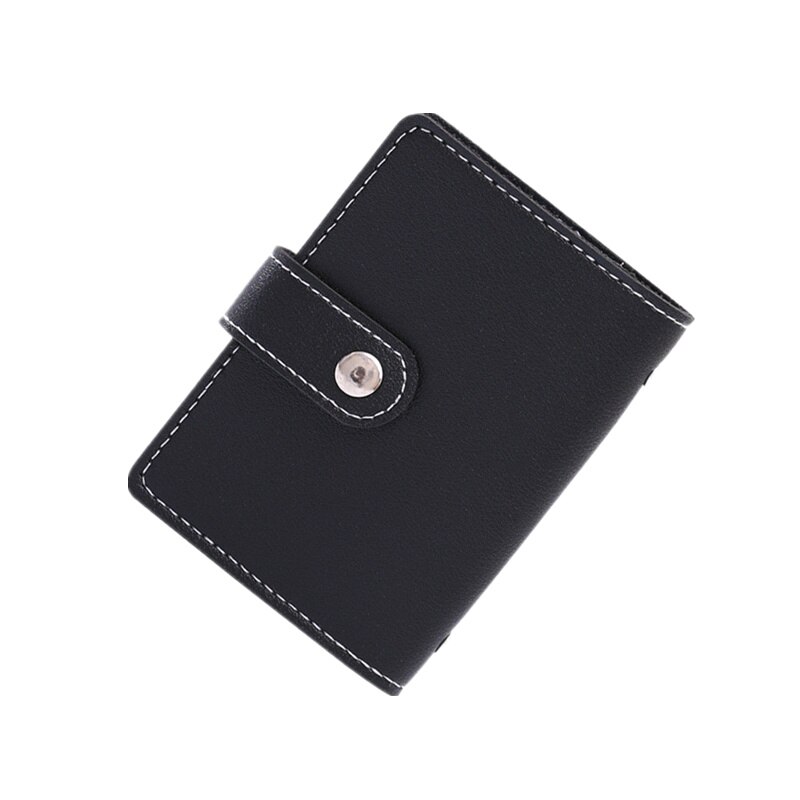 1 tarjetero de cuero PU PURDORED Unisex con 24 ranuras para RFID, tarjetero para tarjetas de crédito para mujer, bolsillo con cremallera, tarjetero de negocios para hombre