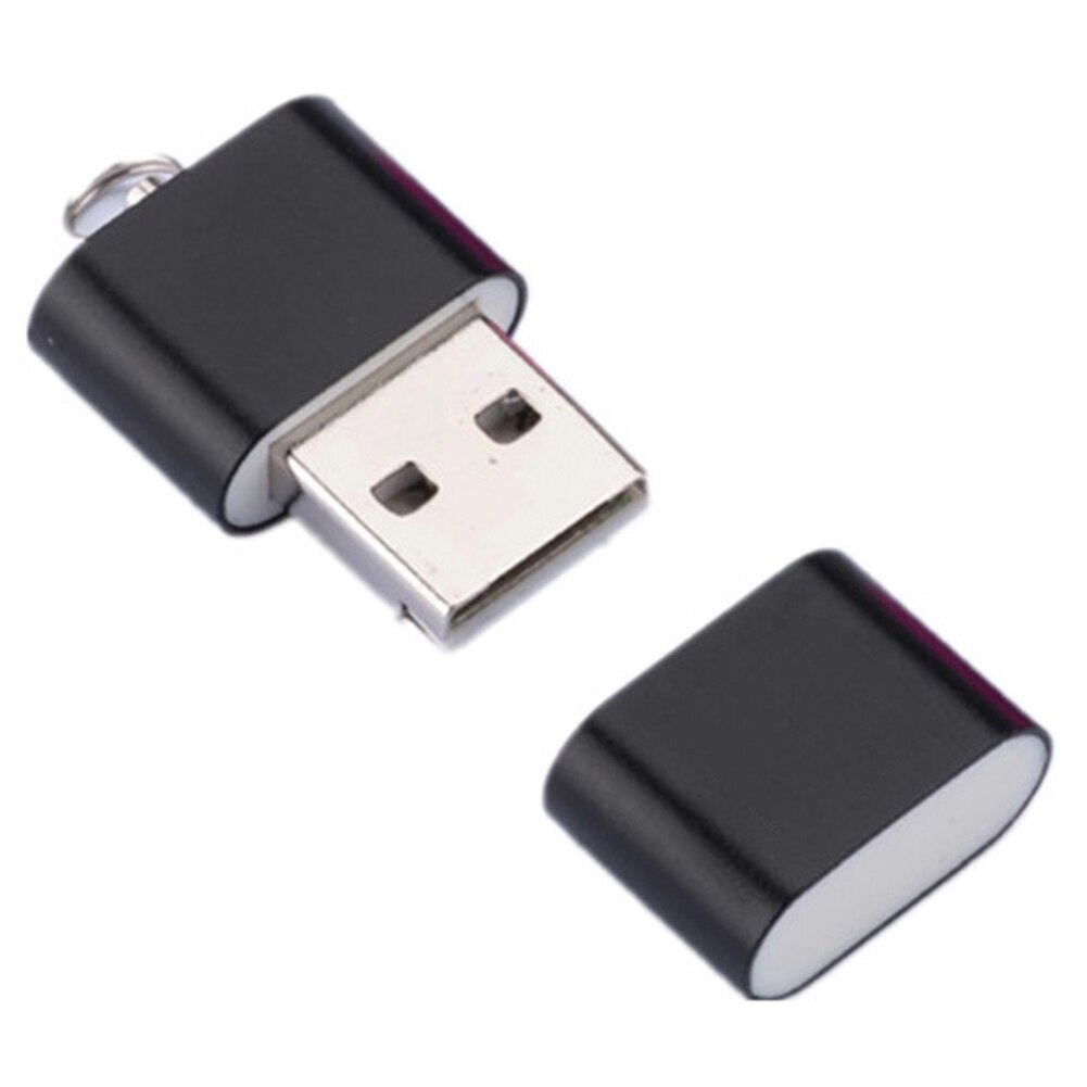 Adaptateur USB 2.0, Mini lecteur de carte mémoire haute vitesse, Interface Micro SD TF T-Flash pour PC: Black