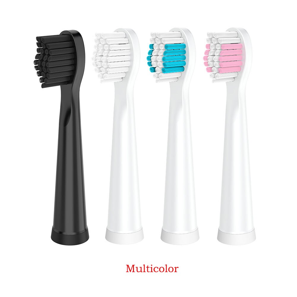 4pcs/set Replacement Heads Soft Bristles Toothbrush Heads for Electric Toothbrush Dual Clean Toothbrush Heads: multicolor 4pcs