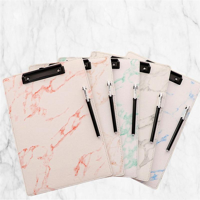 Marble A4 Size Clipboard File Folder Stationery Board Hard Board Writing Plate Clip Report Office Supplies for Office School
