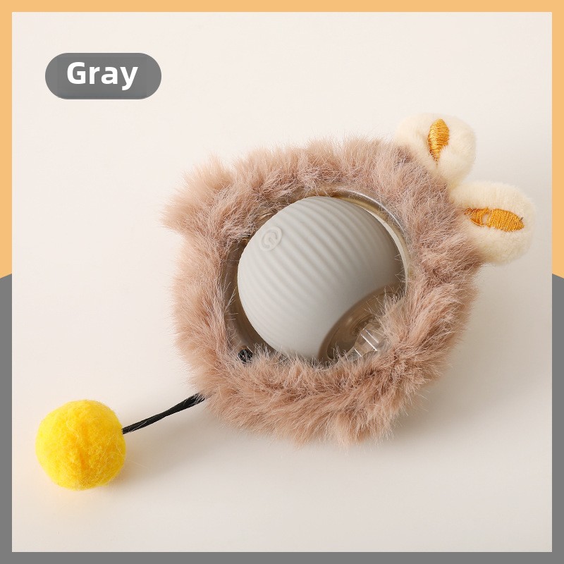 Jouet roulant automatique Rechargeable pour chat, boule intelligente interactive avec chargement USB, jouet électrique mobile pour animaux de compagnie, jeu d'intérieur pour chats/chiens: Bleu