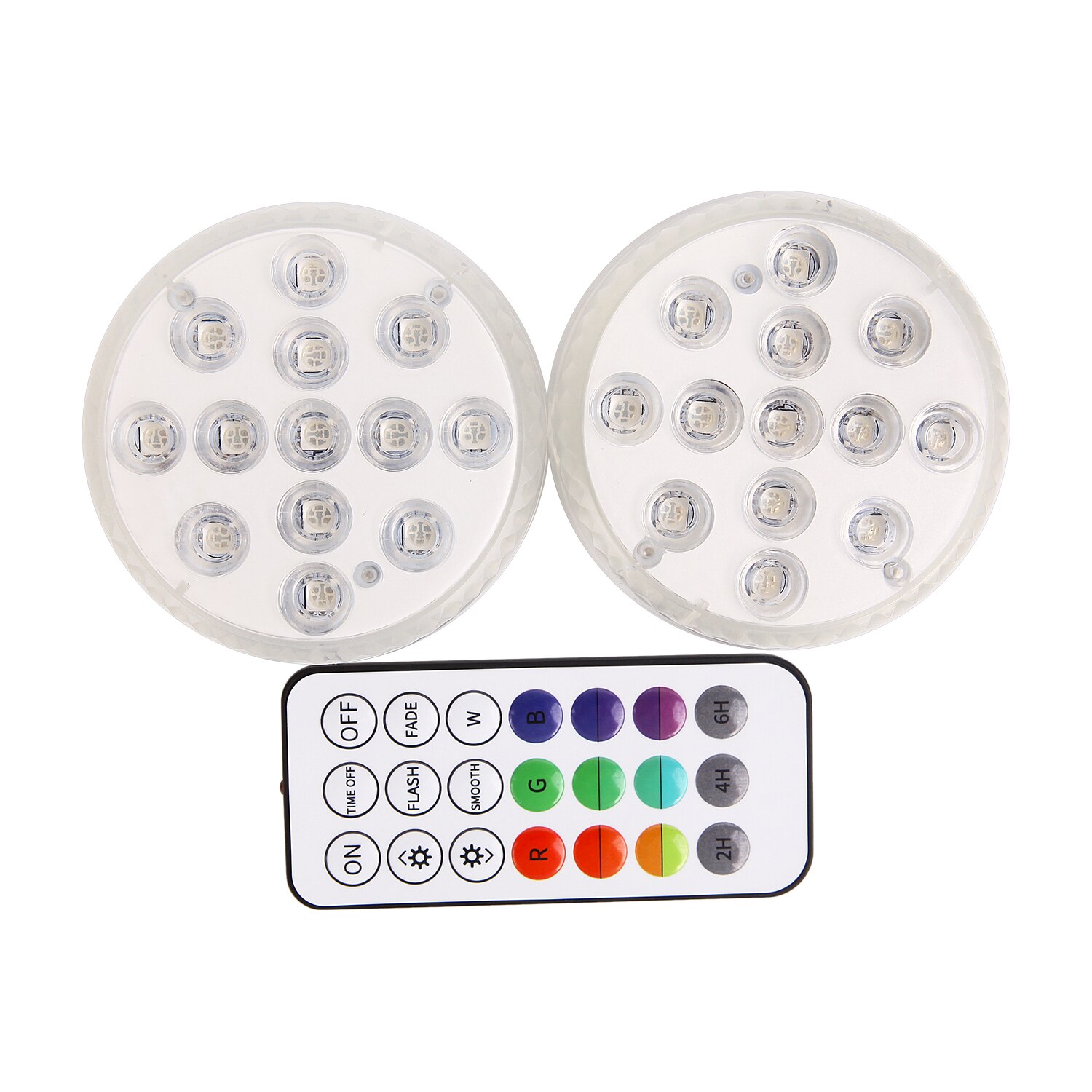 13 Led Grond Dompelpompen Led Verlichting Onderwater Verlichting Kleur Veranderende Zwembad Verlichting Waterdicht Met Afstandsbediening Rf Magneten Zuignappen: 2pcs