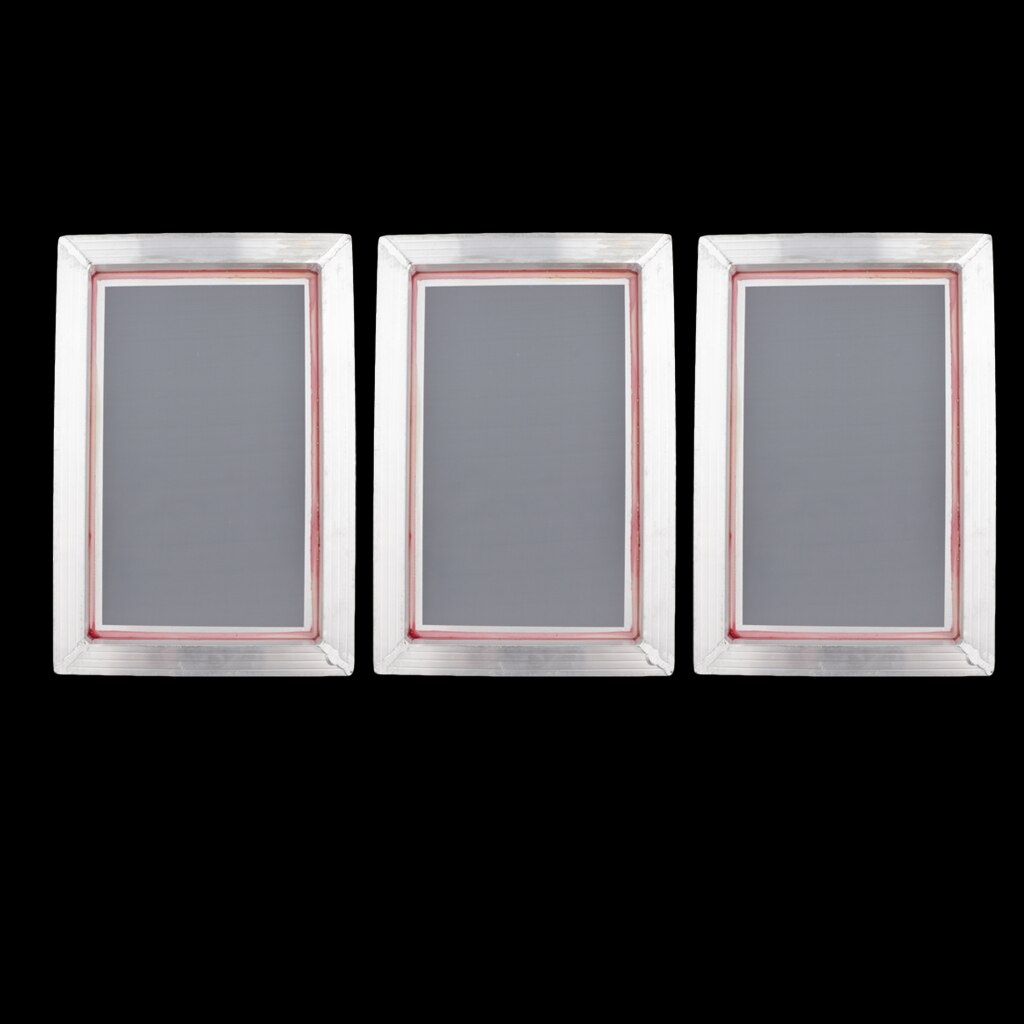 3pcs Screen Print Frame Aluminum Polyester For Printed 20x30cm 77/90/120T