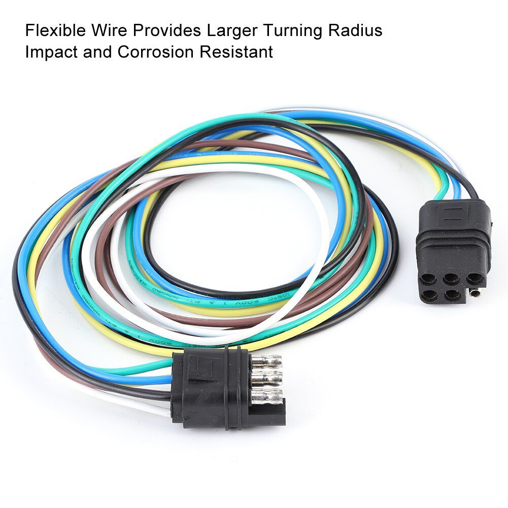 6Pin Square Trailer Connector Universal for Tail Light Signal Synchronization Display Trailer Accessory