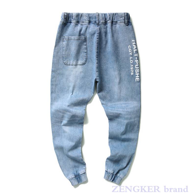 Spring plus size jeans herr elastiska fötter byxor lösa herr byxor oversized jeans herr byxor jeans herr 7xl 6xl 5xl