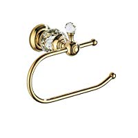 Chrome Crystal Toilet Paper Holder Solid Brass Roll Holder Polish Shlef Paper Towel Wall Mounted Bathroom Accessories: B