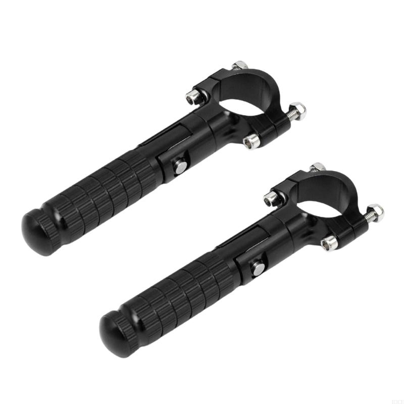 Aluminum Motorbike Footrests Adjustable Foot Pegs Supports Suitable for Motorcycle Enhancing Riding Posture and Reducing Fatigue: black