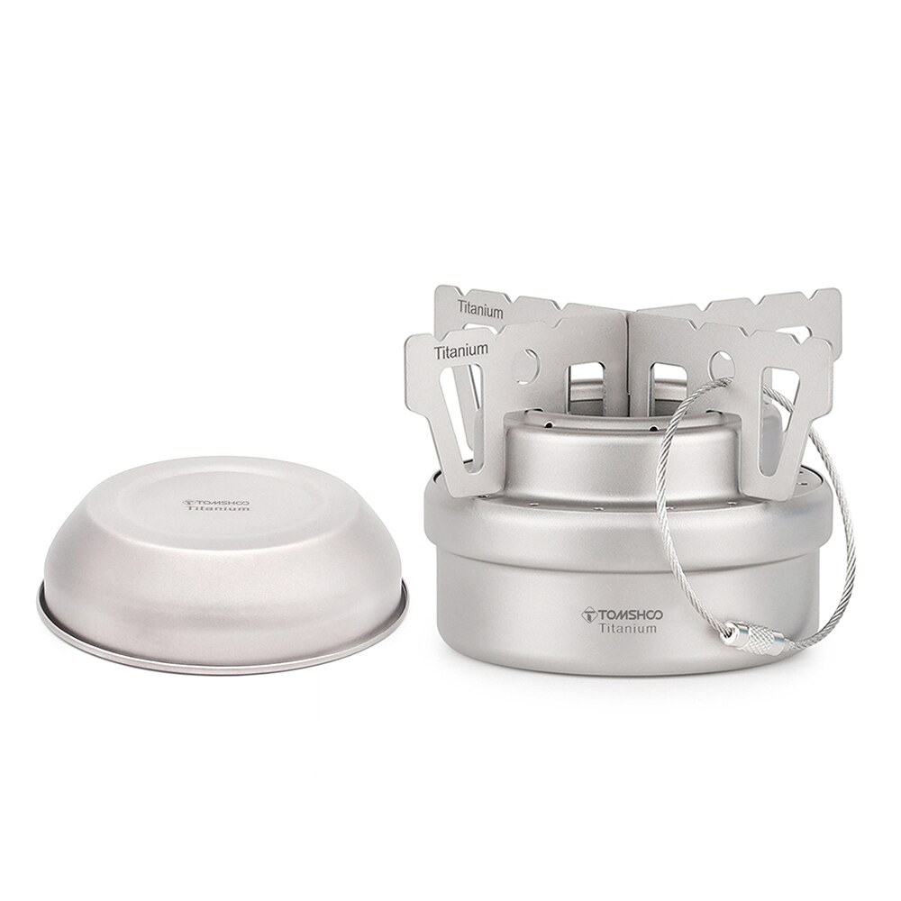 LIXADA/TOMSHOO Titanium Alcohol Stove Mini Portable Outdoor Camping Alcohol Stove for Hiking Cooking Picnic Burner Camping Stove: TOMSHOO Set 3