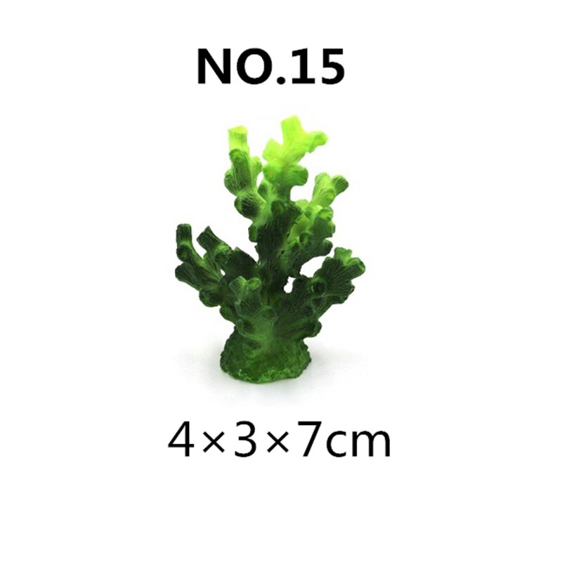 Resin Coral Decoration Colorful Fish Aquarium Decoration Artificial Coral For Fish Tank Resin Reef Rock Lanscaping Ornaments: 15