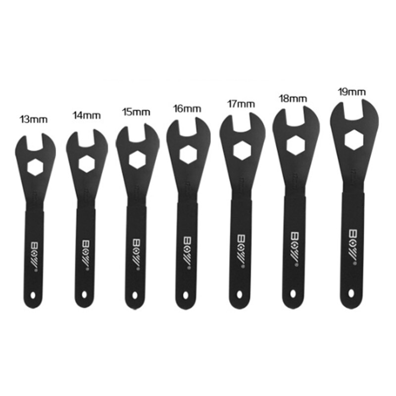 Carbon Steel Bicycle Spanner Wrench Spindle Axle Bicycle Fit for 13mm 14mm 15mm 16mm 17mm 18mm 19mm Cone Bike Repair Tool
