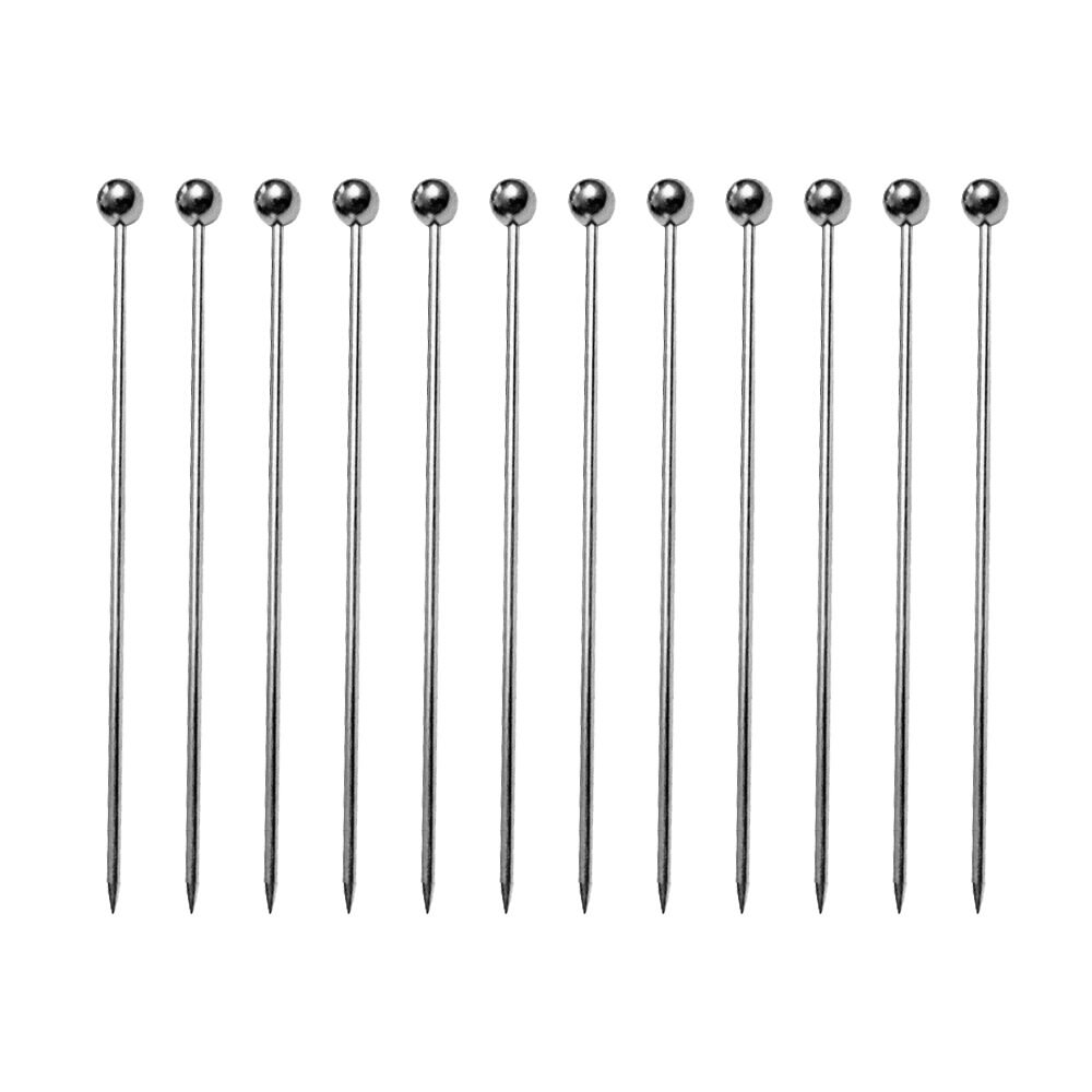 12 Stuks Rvs Cocktail Picks Fruit Dessert Sticks Tandenstokers Desserts Voedsel Cocktail Vork Stok Barman Gereedschap