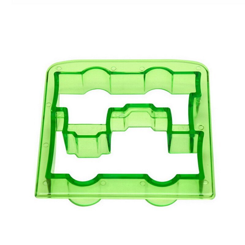 Kindersandwichmesset, roestvrijstalen mal in de vorm van een dinosaurusster in de vorm van een hart, mal voor het maken van cartoons, kunststof snijmal: Kleine trein