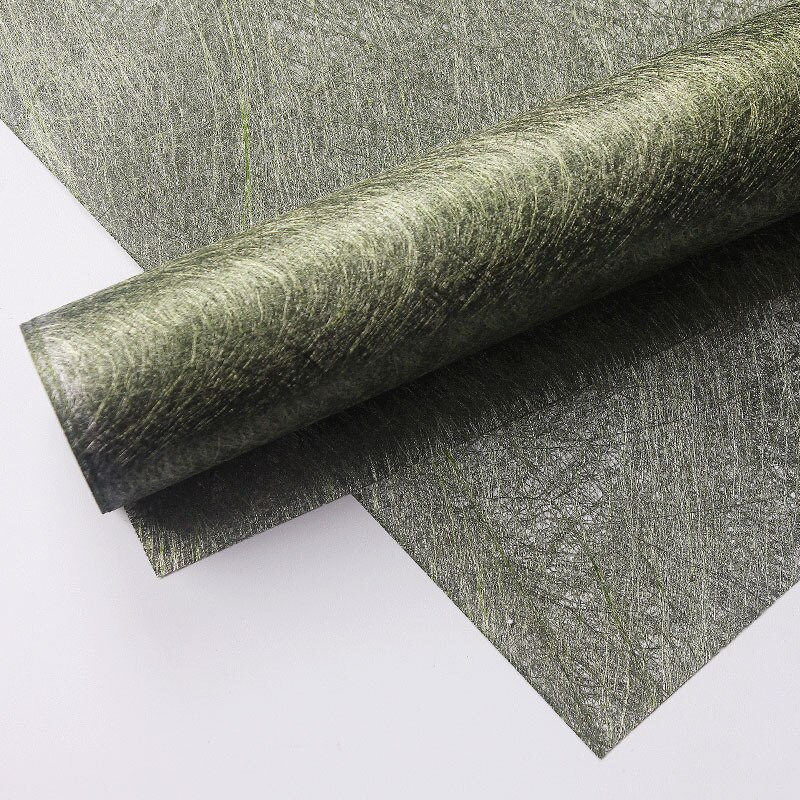 3 Sheets Flowers Bouquet Wrapping Silkworm Paper DIY Florist Craft Material Packaging Paper Wedding Decor Scrapbook Origami: Army green