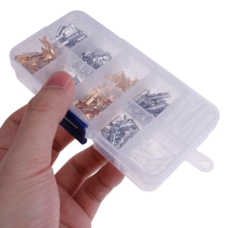 150pcs/Set Male And Female Car Spade Connectors Splice Crimp Wire Terminals Assortment Kit With Insulating Sleeves Kit