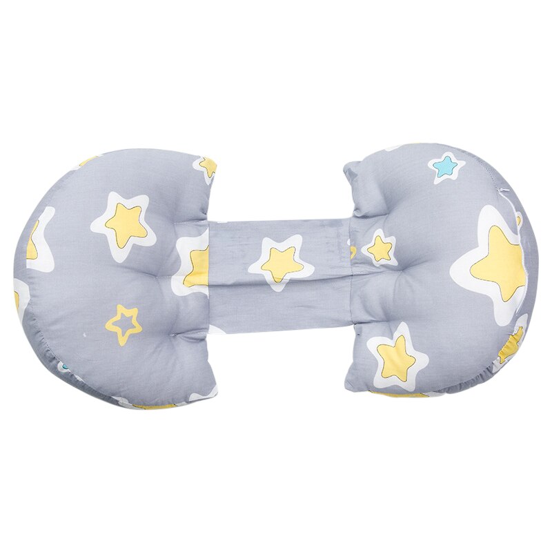 CXD-Women Cotton Pregnant Multi-functional Waist Stomach Side Cartoon Print Pillow: E