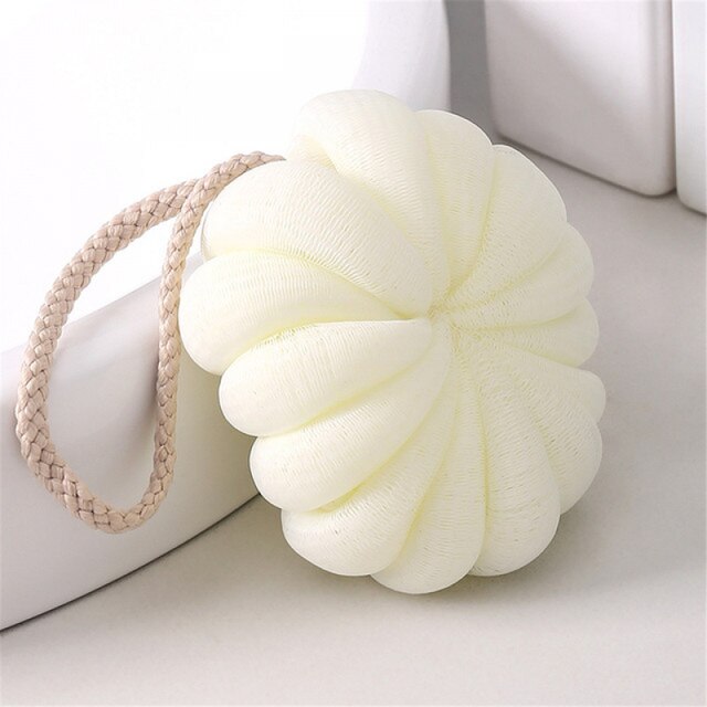 Bad Bubble Bal Zachte Douche Mesh Schuimende Spons Schoonmaken Tool Body Massage Cleaning Douche Brush Cleaner Voor Kinderen Volwassen: Beige