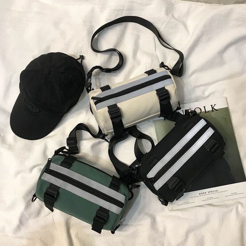 Märke original hong kong stil enkel axelväska hip hop tiaodi väska messenger väska