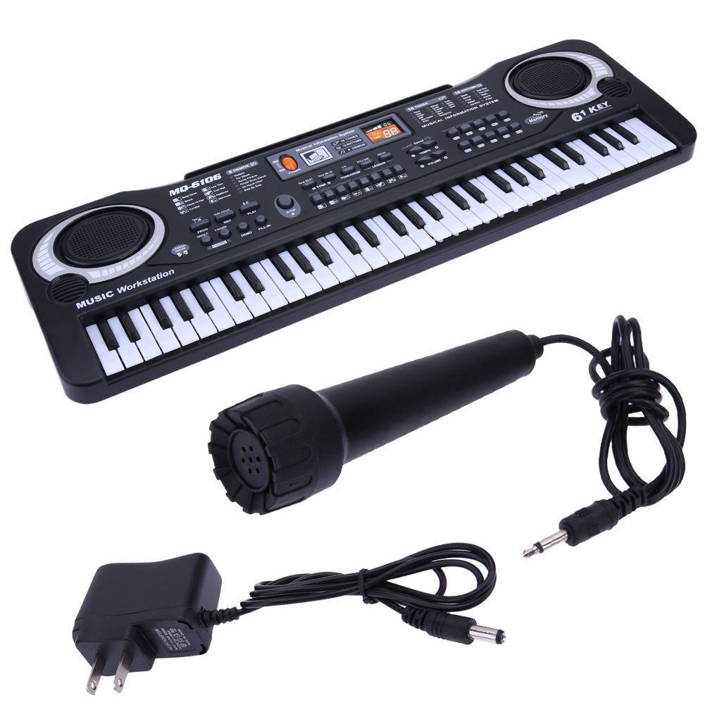 61 tangenter digital musik elektronisk keyboard tangentbord elpiano barn, us plug