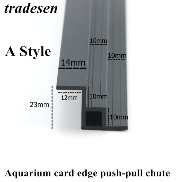 Aquarium Aquarium PVC kunststoff rutsche fisch Panzer doppel Deck seite streifen doppel Deck rutsche seite streifen doppel Deck drücken-ziehen rutsche: A Stil