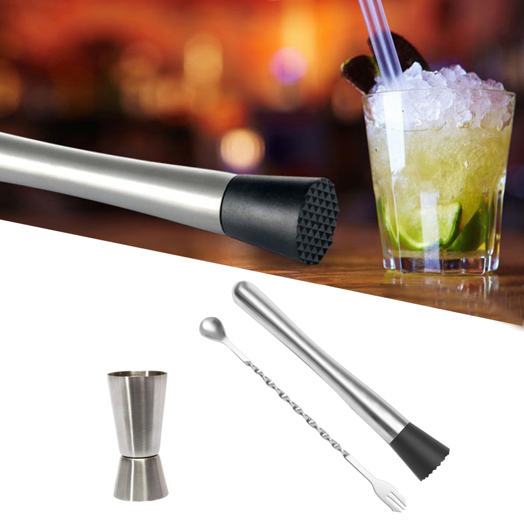 Barman Kit Bar Set Cocktail Shaker Set Voor Drink Mengen-Bar Gereedschap: Jigger, Mixer Lepel, cocktail Muddler Beste Barman Kit