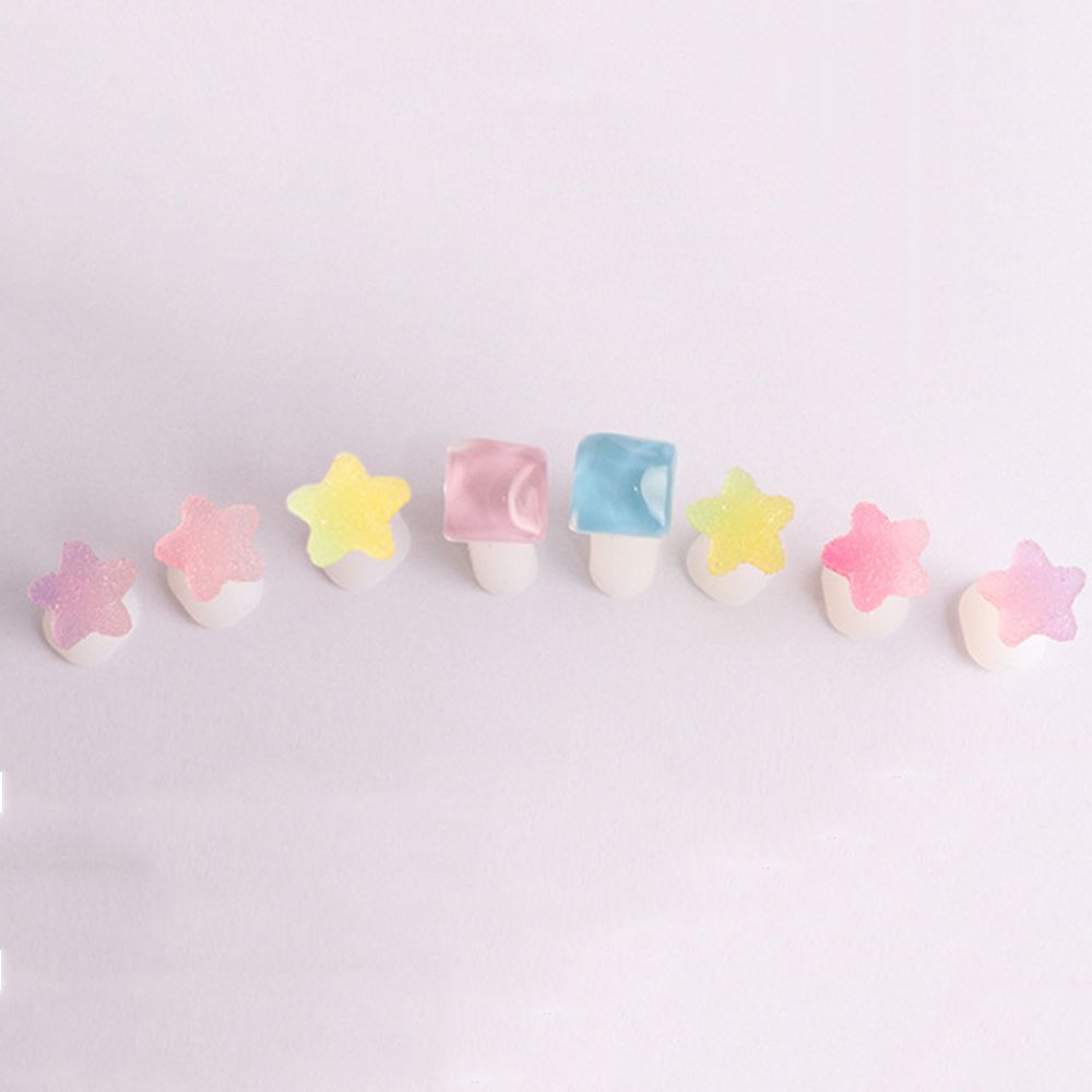 8pcs Fun Soft Silicone Toe Separators Candy Color Daisy Animals Foot Finger Divider Pedicure Nail Art Tools: 01