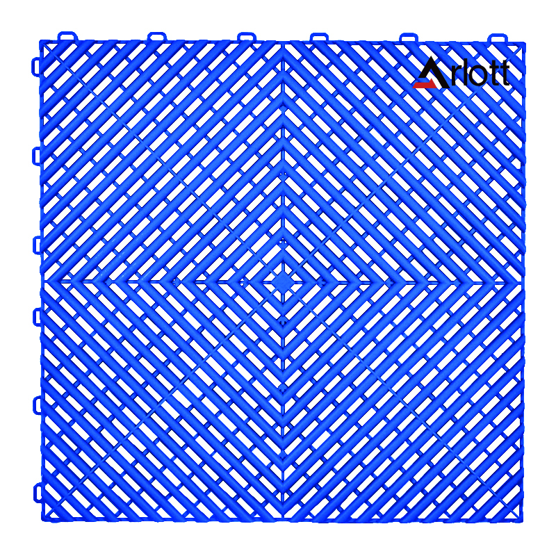 Plastic Modular Pp Pvc Floor Garage Slabs Interlocking Plastic Flooring Waterproof Floor Tiles: Blue