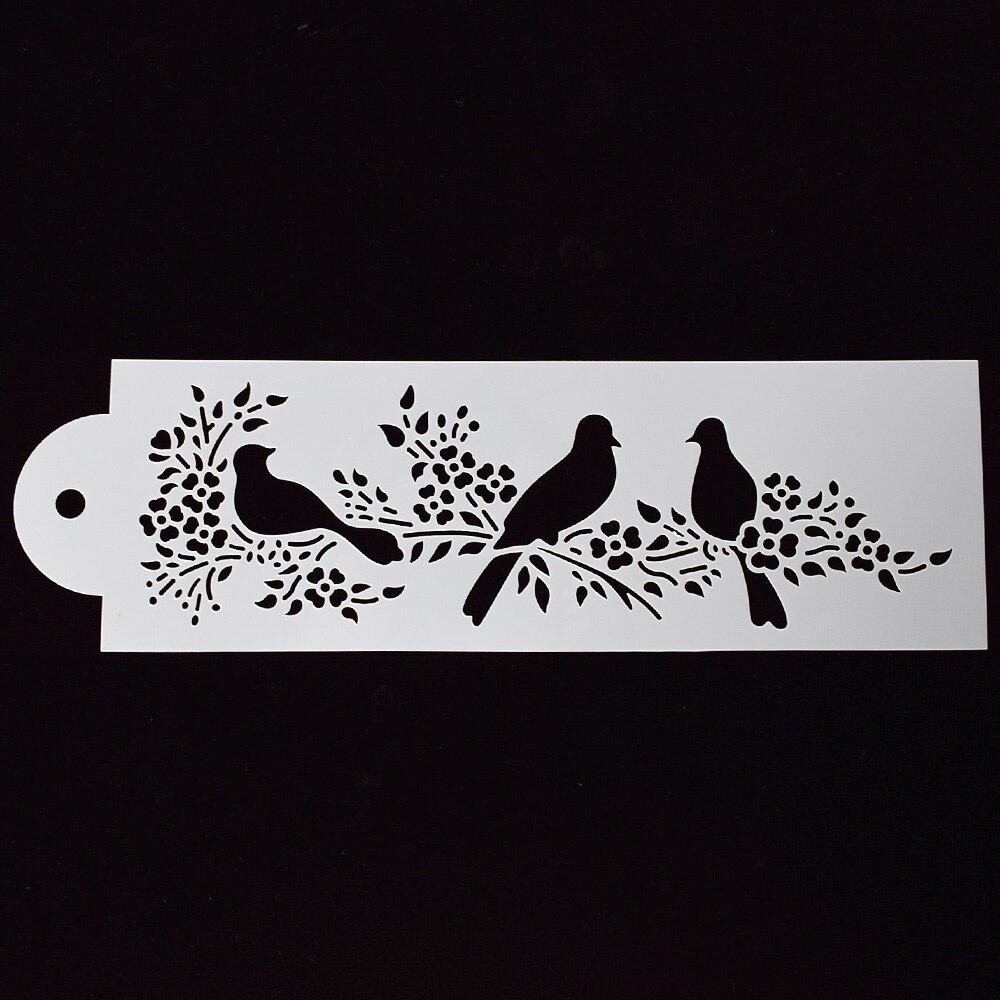 Pochoir réutilisable en forme de fleur, Totem paon, aérographe, peinture artistique, moule à gâteau en Spray, artisanat de décoration, bricolage: 2