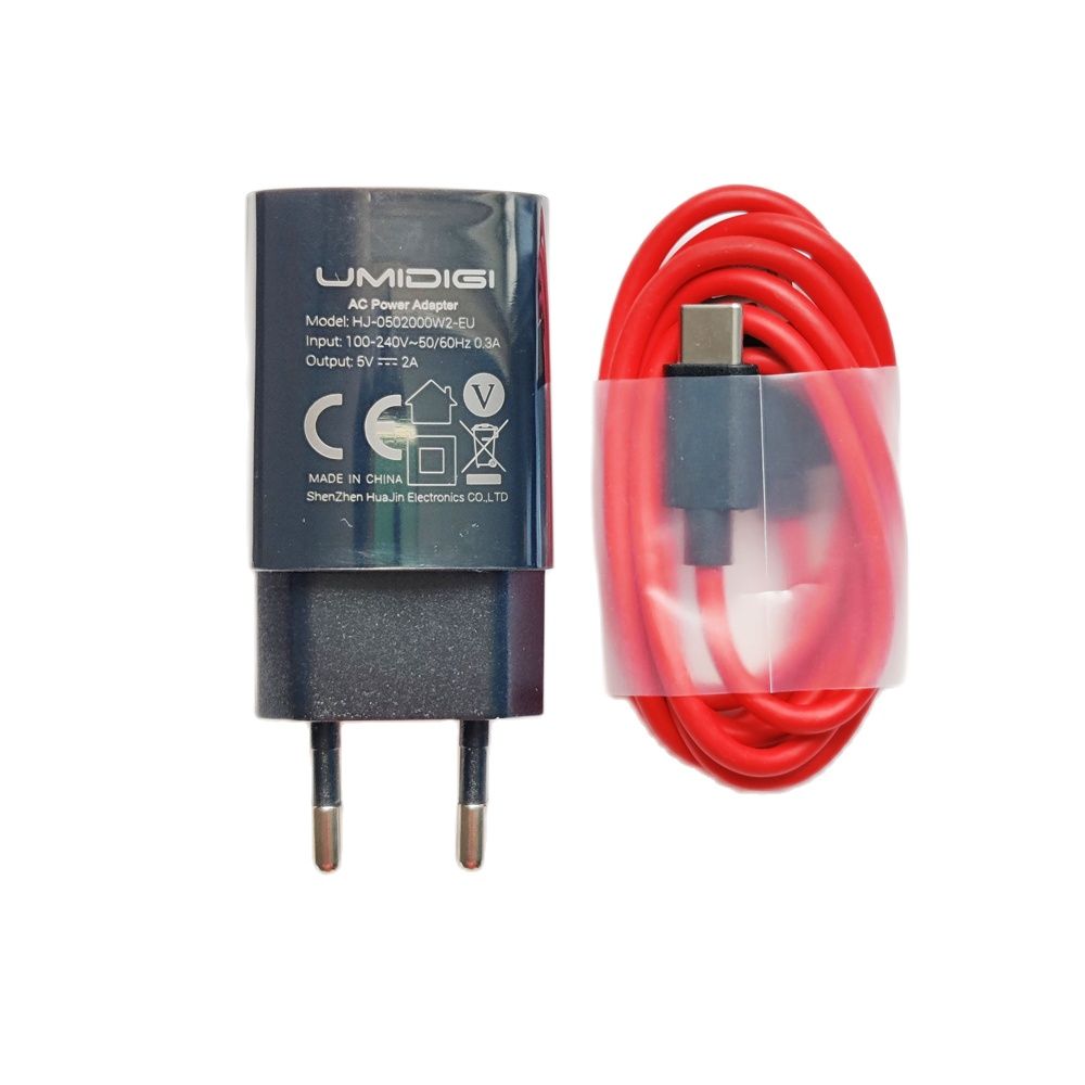 UMIDIGI – chargeur de voyage rapide pour UMIDIGI A11/A9 Pro/A7 Pro, adaptateur de prise ue et câble USB DC 5V/2a: Cable and Charger