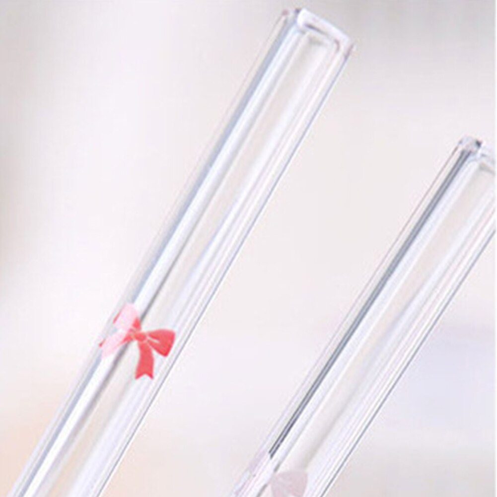 Glass Water Drinking Straws for Birthday Party Reusable Heat Resistant Environmental Printed Drink Straw Kitchen Bar Accessories