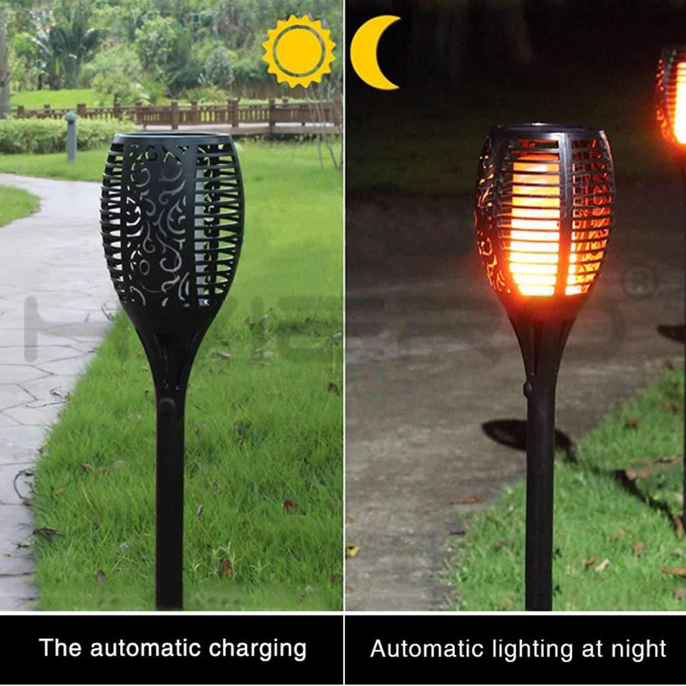LED Solar Flame Light Lamp Flickering Waterproof Garden Led Decoration Landscape Lawn Lamp Path Lighting Torch Outdoor Spotlight